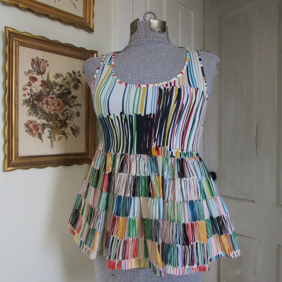 PIAZZA SEMPIONE Multicolored Sleeveless Top - Picture 1 of 9